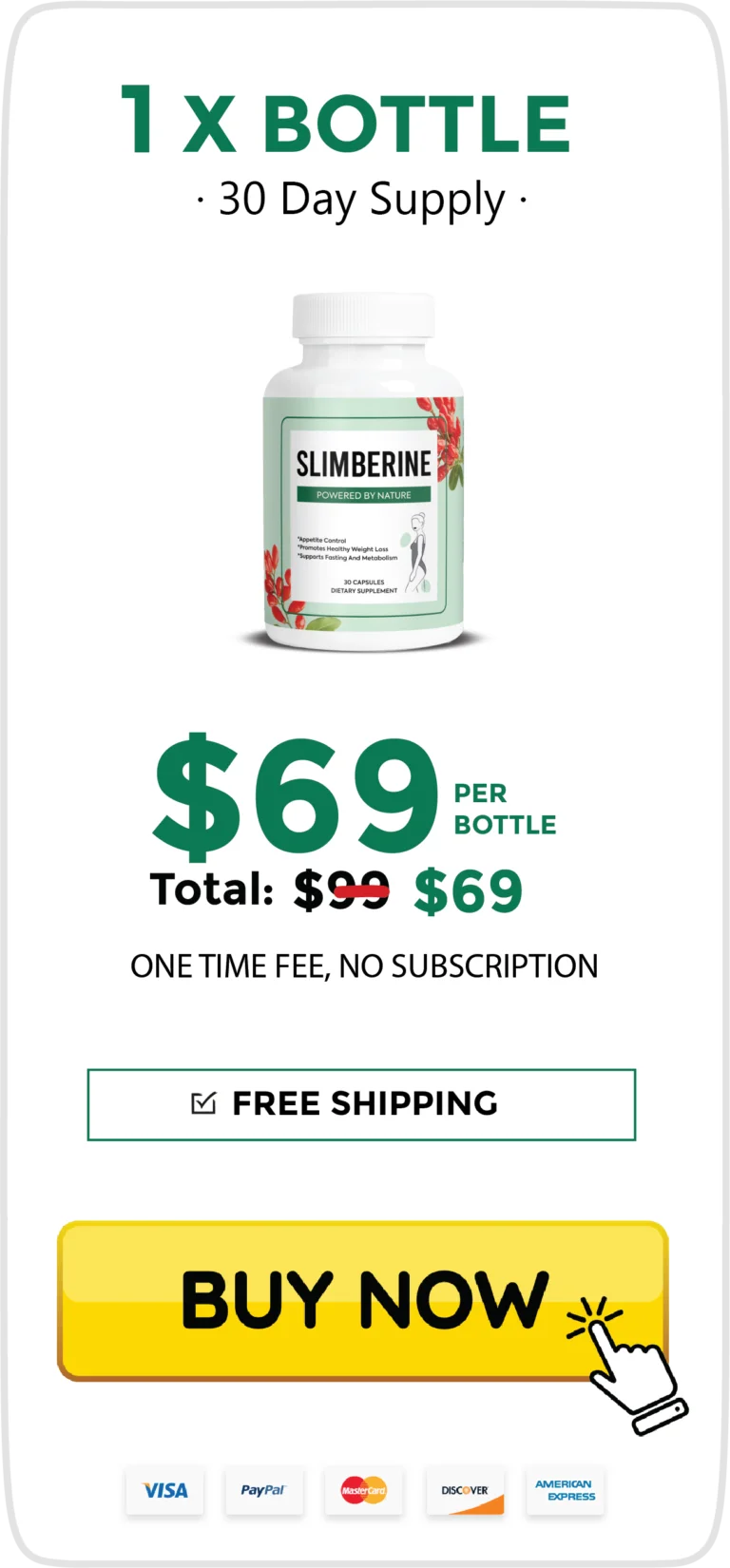 Slimberine 1 bottle pricing